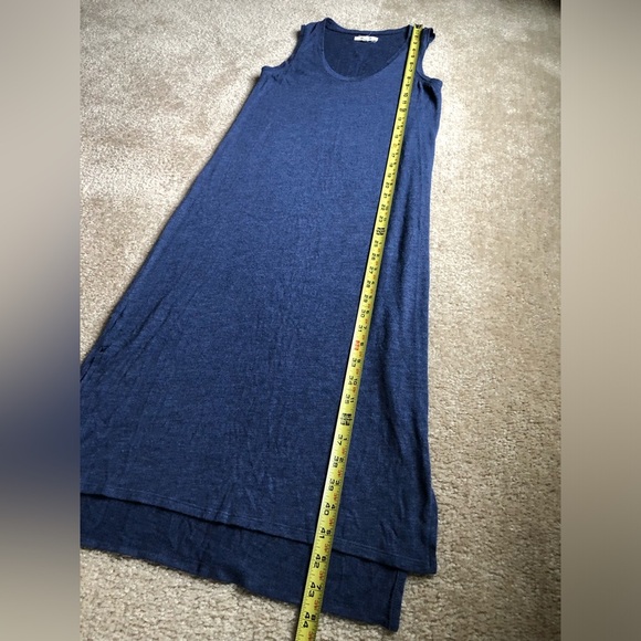 Madewell Women’s XS Navy Blue Jersey Knit Tank Midi Sleeveless Dress w/Slits EUC - Picture 6 of 10